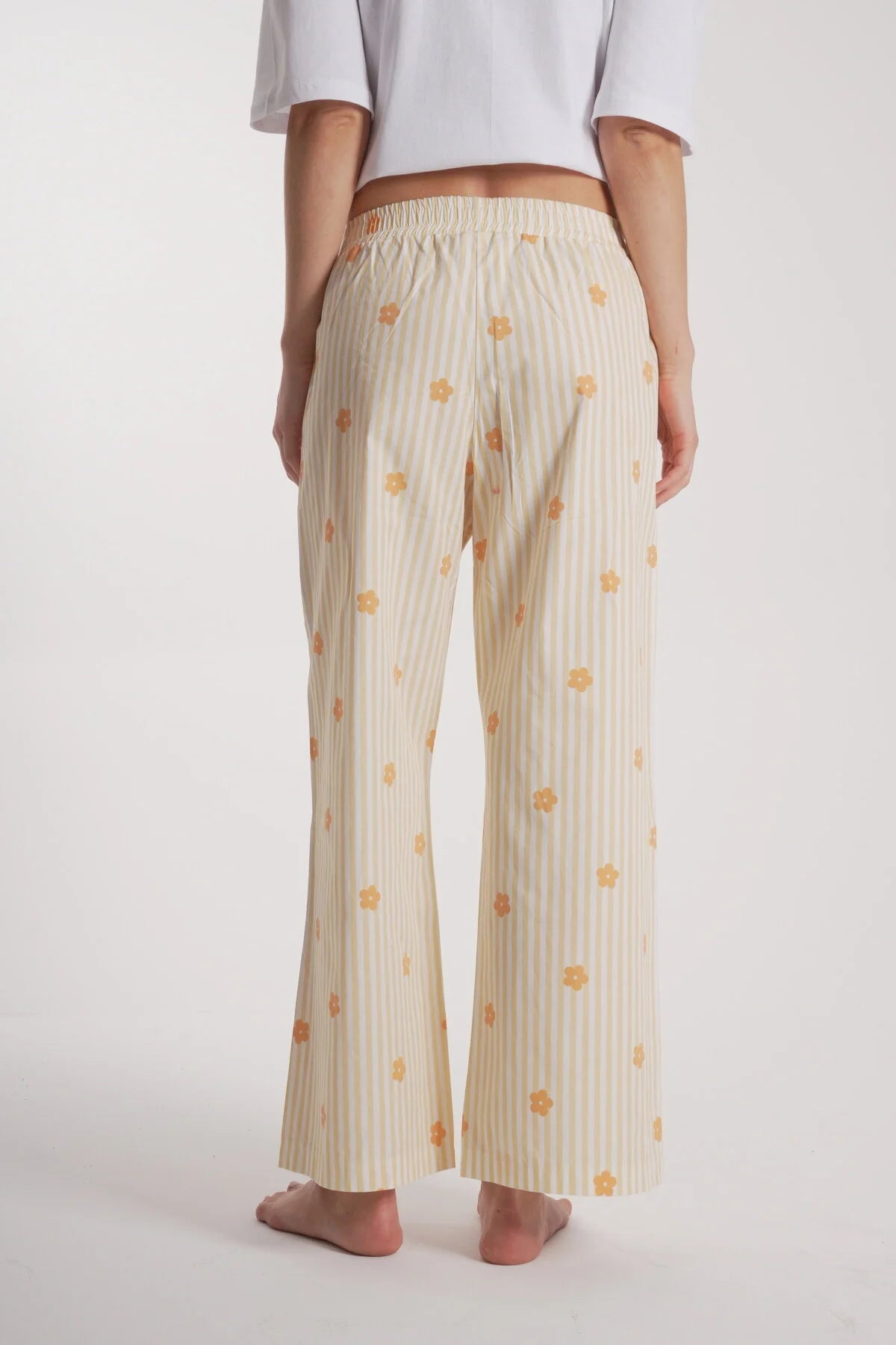 Kadın Çiçek Detay Uzun Pijama Takımı