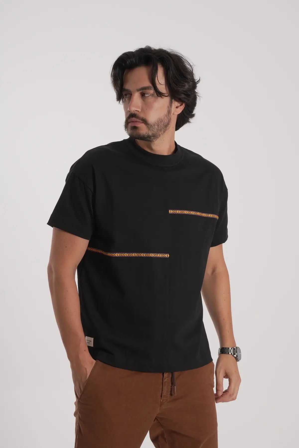 Erkek Etnik Desen T-Shirt