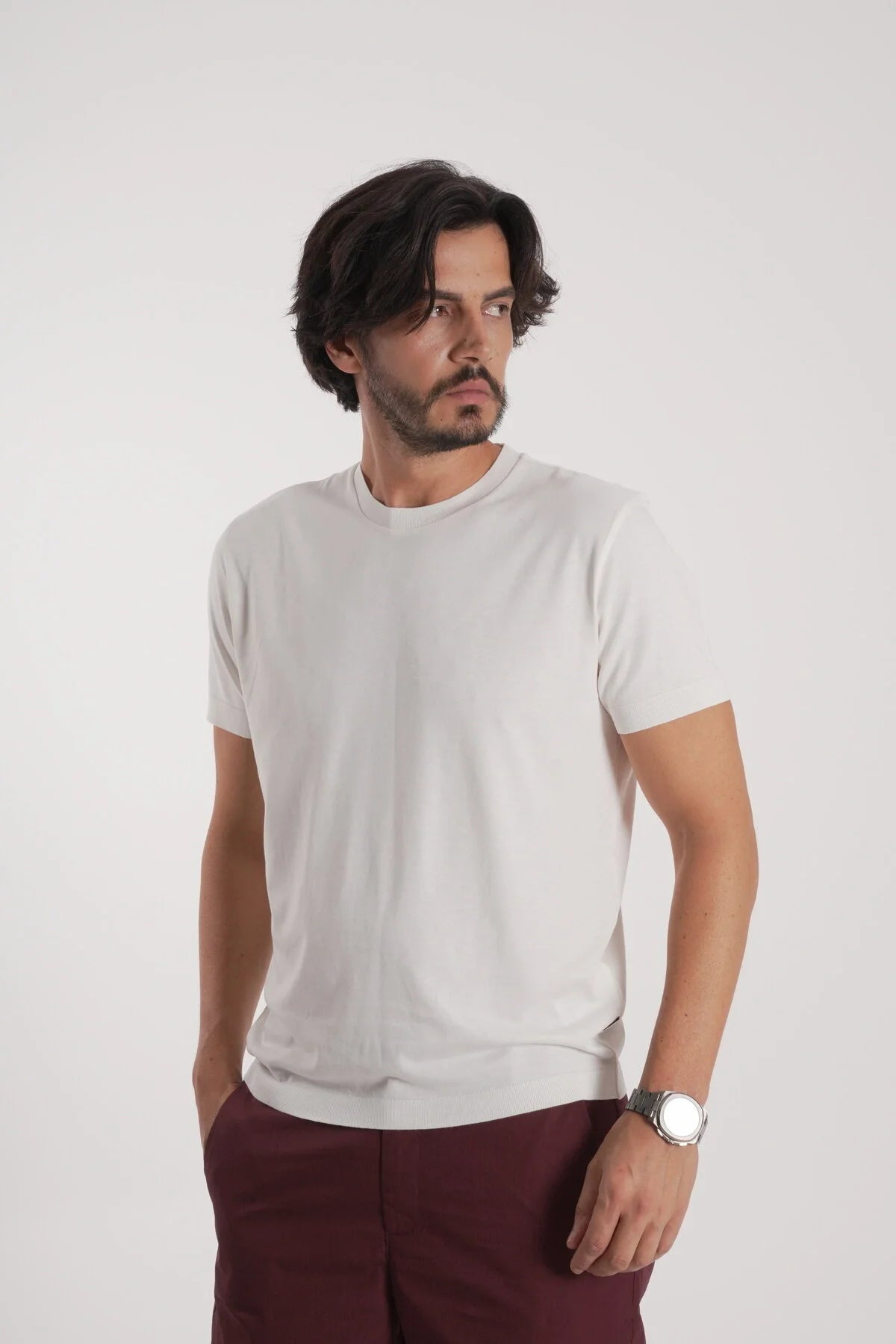 Erkek Merserize T-Shirt