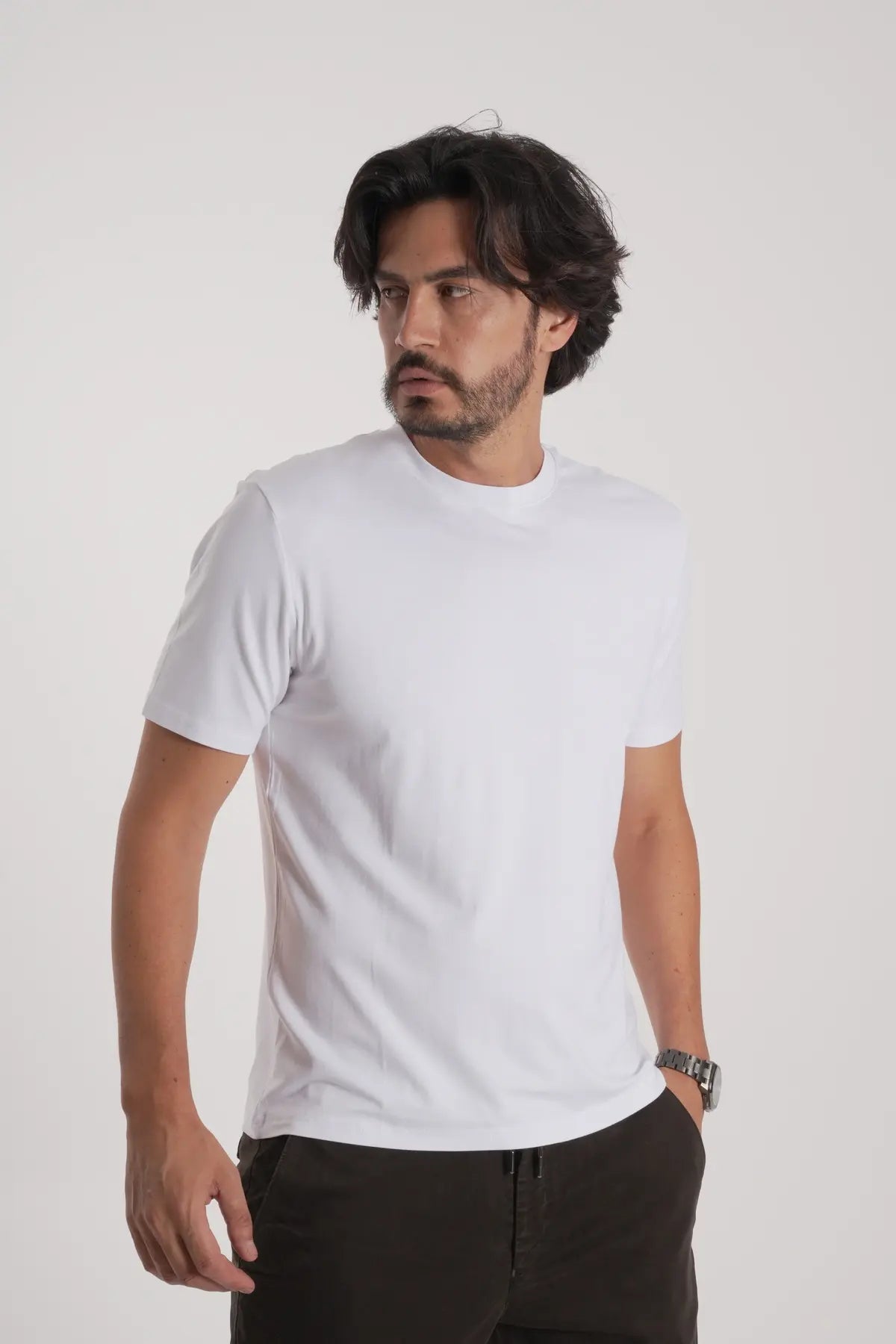 Erkek Bisiklet Yaka T-Shirt