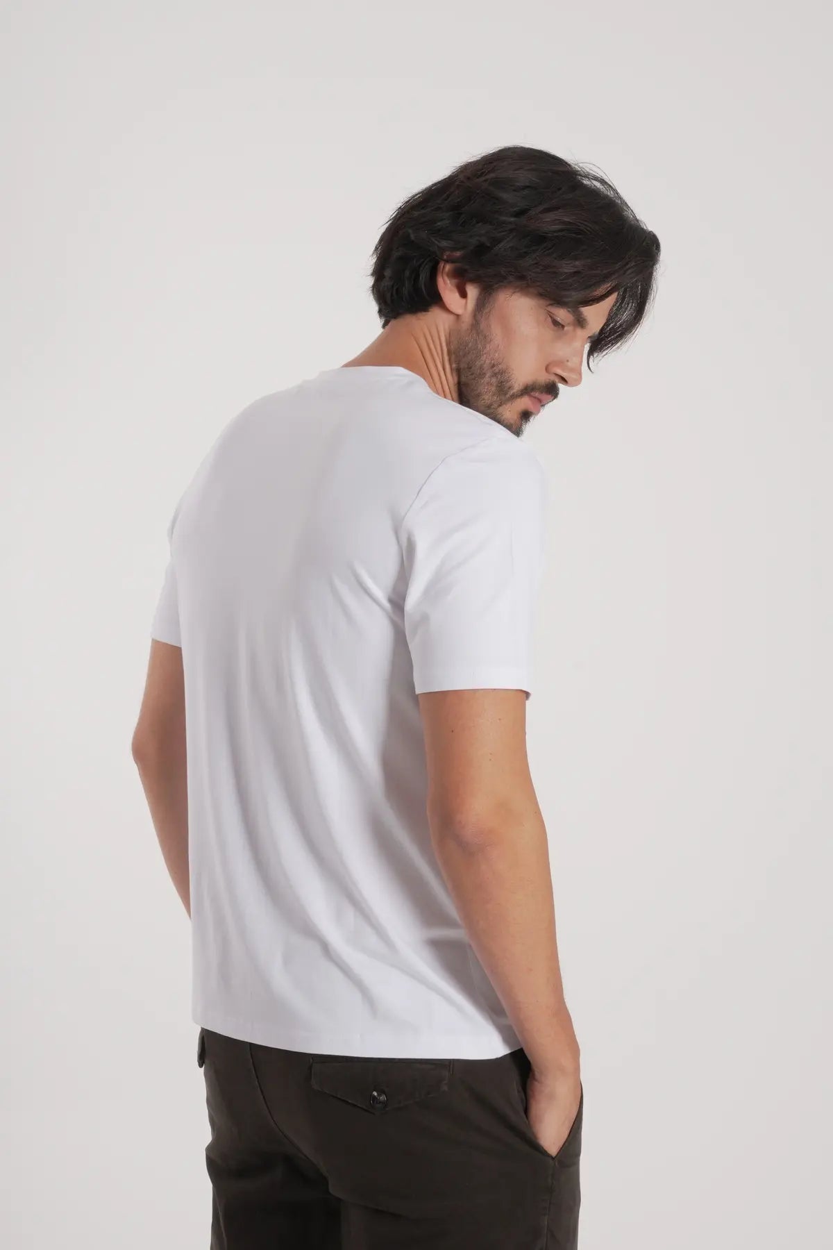 Erkek Bisiklet Yaka T-Shirt
