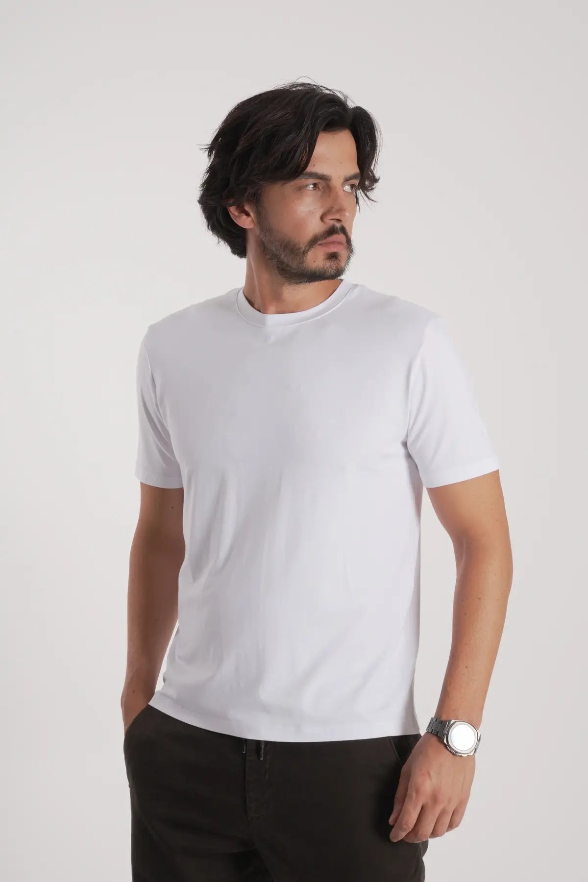 Erkek Bisiklet Yaka T-Shirt