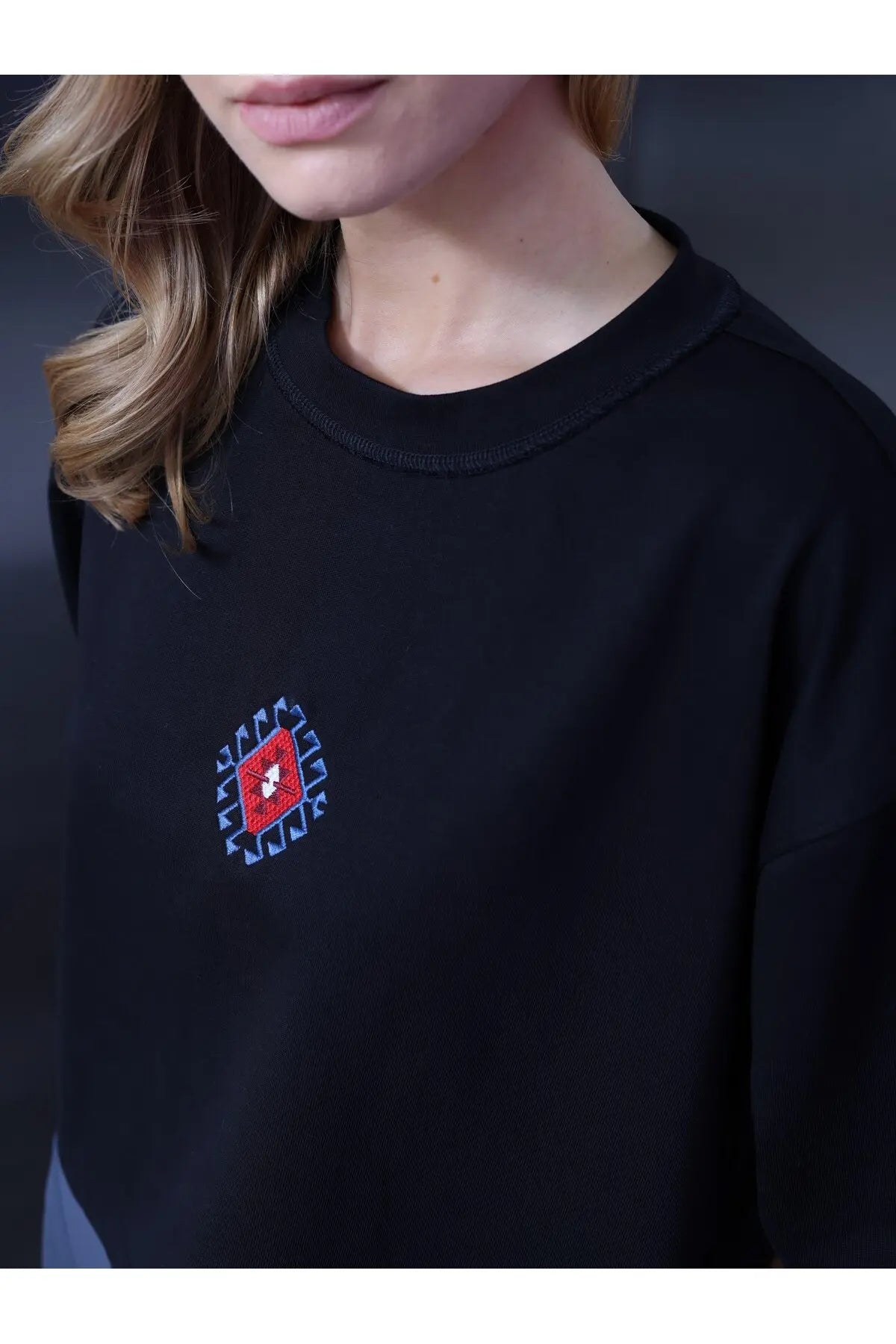 Kadın Etnik Desen Crop