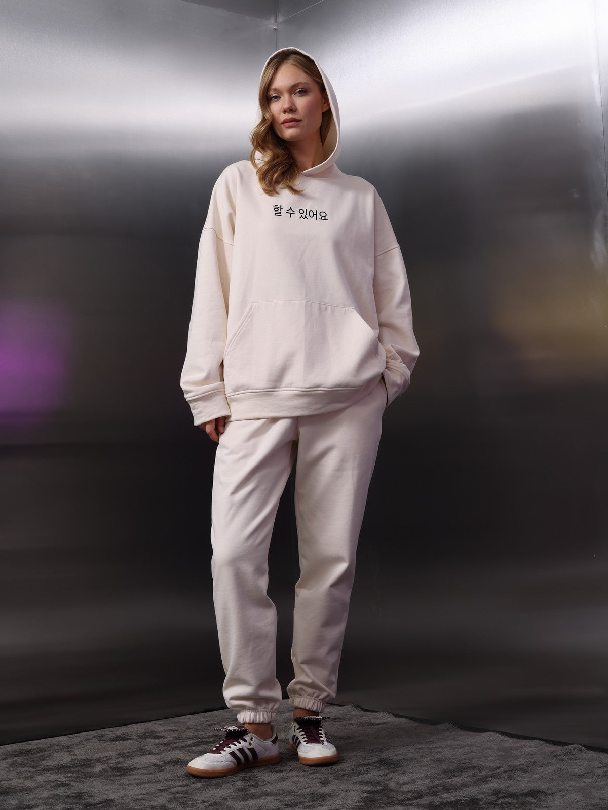 Unisex Kore Baskı Sweat