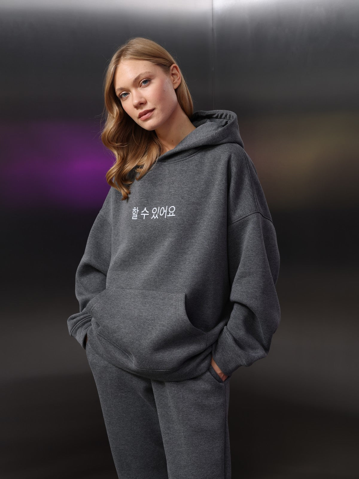 Unisex Kore Baskı Sweat