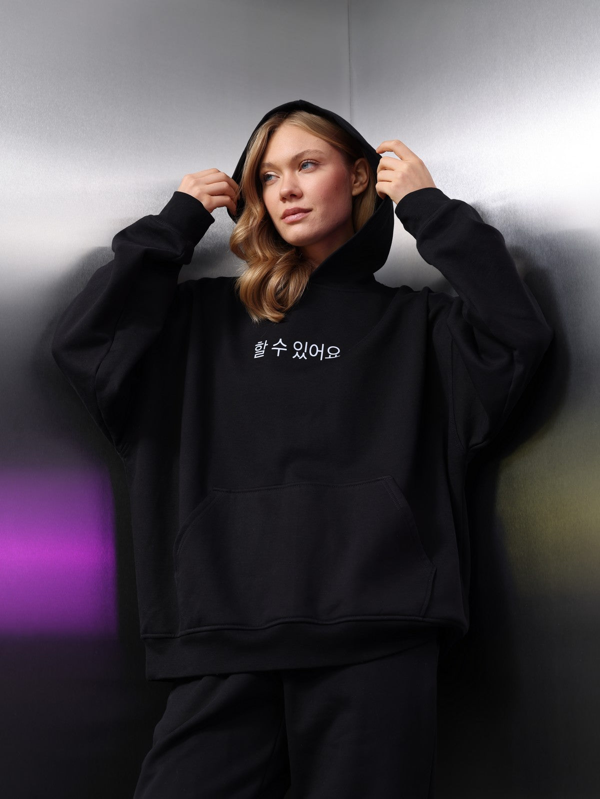 Unisex Kore Baskı Sweat