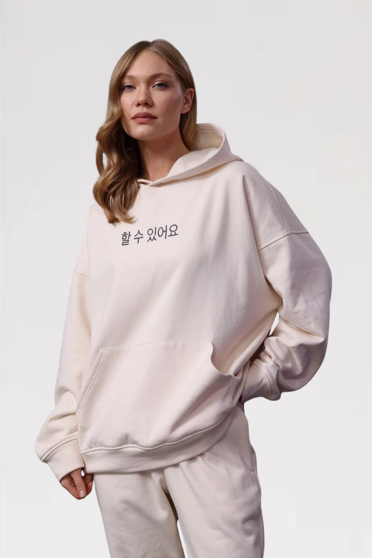 Unisex Kore Baskı Sweat